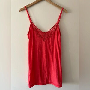 Orange Aéropostale Lace Trim Tank Top‎